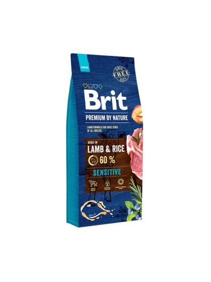 Brit Premium By Nature Dog Sensitive with Lamb and Rice 15kg pet with love